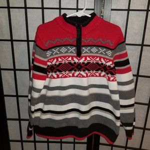 Hanna Andersson size 120 (US 7) 3/4 zip sweater with elbow patches